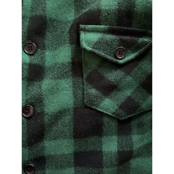Vintage Ak Jac MWG Flannel Shirt Winnipeg Canada Shacket Buffalo Plaid Button - Picture 2 of 8